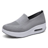 Breakj Sleeve Sleeves Of Lazy People Thick Soles To Increase The Air Cushion Sports Rocking Shoes New Fly Weaving Mesh Breathable Casual Women's