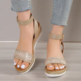 Strap Wedge Sandals for Women Summer 2023 High Heel Open Toe Buckle Gladiator Shoes Woman Non Slip Platform Sandals