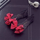 Crystal Sandals for Women Plastic Clear Summer 2023 Pvc Ladies Shoes with Low Heels Beach Transparent Asian Size Shoe