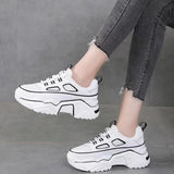 Sneakers White Black Designer Shoes Woman Autumn Winter Chunky Sneakers Fashion Light Dad Shoes Ladies Platform