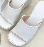Breakj Cake Bottom High And Exposed Toe Slippers Women Outside The Slope And Large Beach Cold