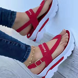 Summer Plus Size Wedge Clip Toe Buckle Sandals Women's African Station New Wear Roman
