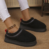 Lamb Wool National Snow Shoes Women's 2024 Autumn And Winter New Style Baotou Warm Cotton Shoes With Plush