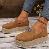 Casual Single-Shoe Women's Spring And Autumn New Pine Cream Soles Rope Canvas Shoes