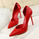 Breakj Korean Version Of Fashion Simple Sexy Nightclub Show Thin Women's Shoes Thin Heel Ultra High Heel Shallow Pointed Hollow Single