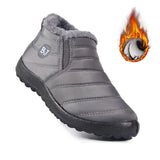 WaterProof Ankle Boots for Women 2021 Warm Plush Women's Shoes Round Toe Thick-soled Outdoor Casual Antislip Couple