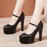 Leather Pointed Stilettos Model Catwalk High Heels Cheongsam Performance Shoes Comfortable Shallow Mouth Work Single Shoes Large