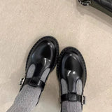 Size 35-40 Women Pumps Ins Fashion Buckle T-Strap High Heels Shoes Woman Platform Spring Office Lady Casual
