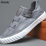 Mens High-top Canvas Shoes Men 2023 New Spring Autumn Top Fashion Sneakers Lace-up High Style Solid Colors Man Black