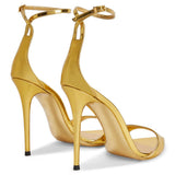 New Large Size One-Word With Simple Fashion High-Heeled Lady Sandals