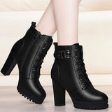 Breakj New 2023 Martin Boots Thick Heel Short Tube Women's Fashion