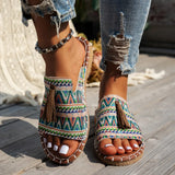 Breakj Bohemian Beach Women's Shoes In The Summer Of 2025 43-Yard Wish Large-Size Flat-Bottomed Slippers For