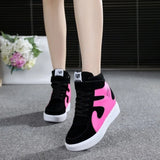 Sneakers Women Spring Casual Wedges Black Basket Femme High Top Women's Sports Vulcanize Shoes Platform Boots