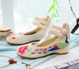 Breakj He Clothes With Embroidered Cloth Shoes Wedding Shoes Shallow Mouth Low Heel Spring And Autumn Women Single Shoes Dance