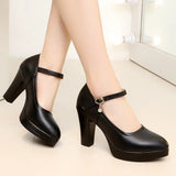 Walking Shoes, High Heels, Waterproof Platform, Women's Singles, Work Shoes, Large Size Women's Shoes