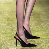 Stiletto Heels Women Pumps Patent Leather 2024 Summer Designer Mule Sandals Elegant Sexy Office High Heels Women