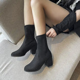 Breakj 2025 New Thick And Pointed Large-Size Thin Boots Fashion High-Heeling Martin