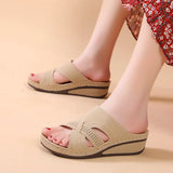 Size Stitches, Slippers, Women's Shoes, Sandals, Sandals, Middle-Aged Mothers, Leisure Slippers, Women's