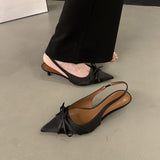 Breakj Version Of The Bow Tip Tip Heel High Heels 2025 New Spring And Summer Temperament Famous Slime Head Cold