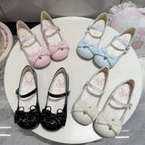 Breakj And Cute Rabbit Bow Lolita Lolita Shoes 2025 New Daily Mary Jane Leather