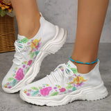 Breakj Flower Sports Single Shoes Women 2025 New Fashion Flat-Bottom Single Size Thaid With