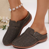 Breakj Slippers Women's New Baotou Metal Hollow Women's Shoes 43-Yard Wish In The Summer Of