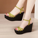 High Heel Slope 11Cm Sandals Summer 2023 New Muffin Thick Bottom Waterproof Platform Open Toe Full Size