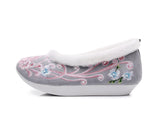 Breakj Shoes, Hanfu Shoes Single Shoes / Cotton Shoes Ancient Costume Ming Embroidered Cloth Shoes Warped Head