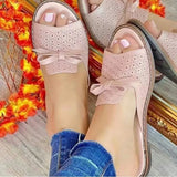 Women Shoes Sandals Bowknot Sandals Woman Hollow Out Women Shoe Slip On Women Sandals Slipper Plus Size Zapatillas