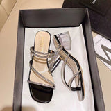 Breakj Coarse And Water-Drilled Slippers Women's Shoes Wear 2025 New Summer Fairy Style Cool