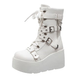Breakj And Knight Boots 2025 New Large-Size Punk Style Handsome Thick Bottom Women