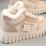 Breakj Winter New Ins Plus Velvet To Help Lao Dad Shoes Female Tide Students Leisure Small White Shoes To Increase The Thick Bottom Korean