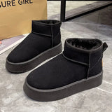 Breakj Boots Women's 2025 New Thick Bottom With Tuff Tuff And Warm Short Boots Fashion Cotton