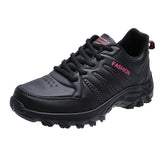 Breakj And Autumn Flat Leather Shoes Women's Fashion Outdoor Running Shoes Ladies Casual Shoes Light Travel