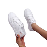 Breakj Large-Size Women's Shoes New Hollow Mesh Breathable Loose Cake Leisure Single Shoes