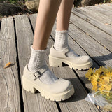 Jane Small Leather Shoes 2024 New Thick-Soled British Women's Shoes Spring And Autumn