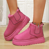 Breakj Autumn And Winter New Women's Thick Snow Boots Cotton Shoes Warm Plus Velvet Round Head Jacket Cotton Boots
