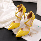Elegant Thin Heels Single Shoes Sexy Wild High Heels Large Small Size Women's Shoes Party Dress Pumps