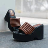Luxury Female Thick High Heels Sandals Fashion Platform Summer Women Sandals Party Elegant Shoes Zapatos Mujer Size