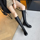 Breakj Boots Women's New Knight Boots In Autumn And Winter 2023 Are Thin British Style Martin Boots But Knee