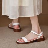 Breakj Vintage Brown Sandals Summer 2023 Soft Leather Toe Roman
