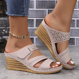 Breakj Bottom Round Head One-Word Wear 2025 New Summer Slope And Large-Size Women's Fashion Cold Slippers