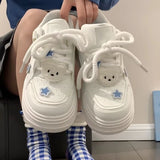Breakj Bear Little White Shoes Women 2025 Spring And Autumn New Small Value Skateboard Shoes Students Leisure Sports Board