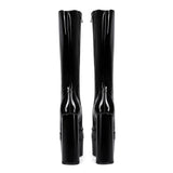 Breakj Punk Gothic Babes Lolita Black Leather Buckle Thick And Large Size Girl Cool Boots