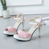 Mouth Summer High Heels Sandals Women Peep Toe Shoes 2024 Platform Woman Sandals Fashion Party Ladies