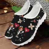 Women's Shoes Shallow Mouth Large Size Casual Single Shoes Women's 43 Round Head Flat-Soled Cartoon Women's Shoes