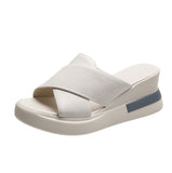 Breakj Sandals Women 2025 New Summer Korean Version Of Leisure After-A-Air Buckle With Thick Bottom Slope And High Heel