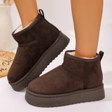 Breakj Bottom Snow Boots Women's New Winter Plus Velvet Thick To Keep Warm Short Boots Pedal Sleeve