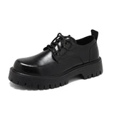 Breakj 2023 New Platform Increased Large-Size Overalls Round Head Men's Shoes 45 Fashion Versatile Small Leather Shoes 46
