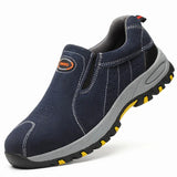 Toe Safety Work Shoes Men Fashion Summer Breathable Slip On Casual Boots Mens Labor Insurance Puncture Proof Shoe